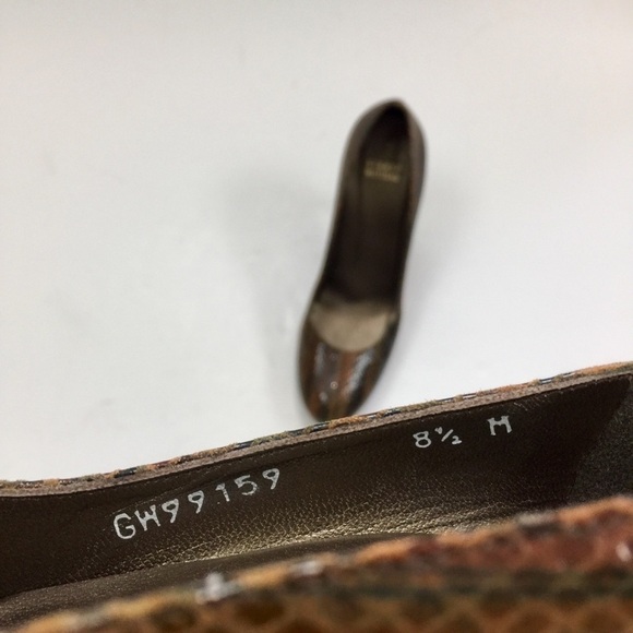 Stuart Weitzman Diamond Embossed Multicolor Platform Pump Heels Size 8 1/2 - Picture 7 of 13